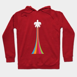 Turtle takeoff (rainbow) Hoodie